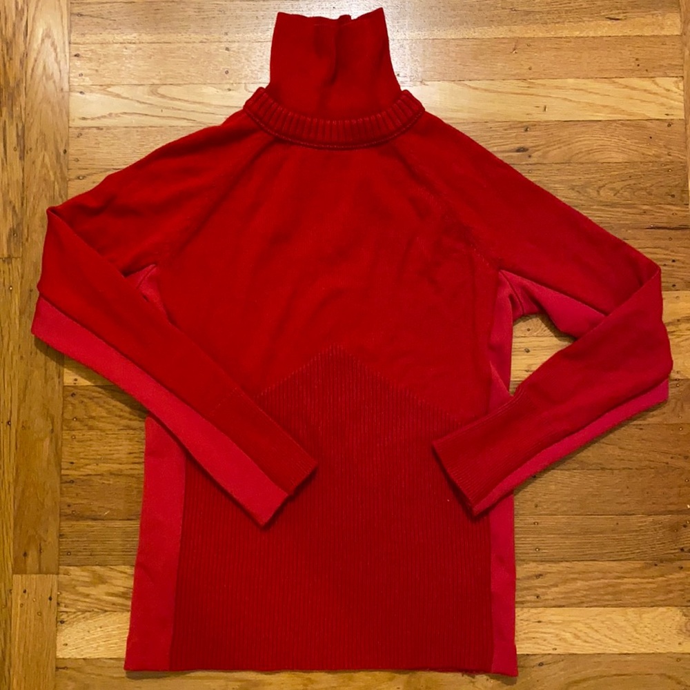 Athleta Red Neck Sweater